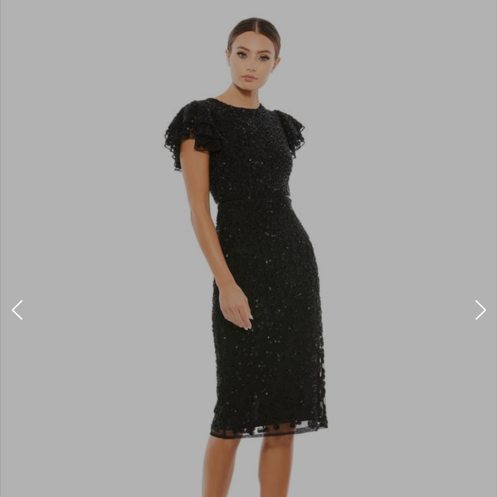 Mac Duggal Black Sequin Dress